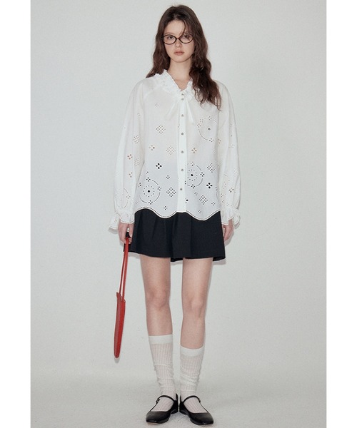 Tシャツ フリル ステッチ ラウンドネック カジュアル S/L 1612351020_011_2.jpg?v=