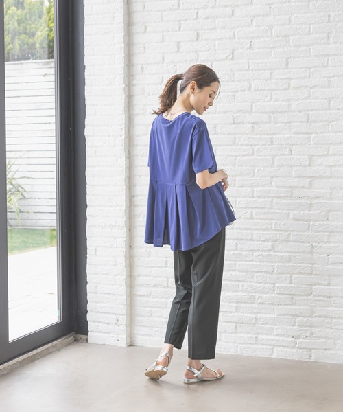 GLOBAL WORK（グローバルワーク）の「快適ペプラムプルオーバー半袖/289382（Tシャツ/カットソー・レディース・チャコールグレー/ブラック/アイボリー/ブルー系その他5・MEDIUM/LARGE）」の8枚目の写真