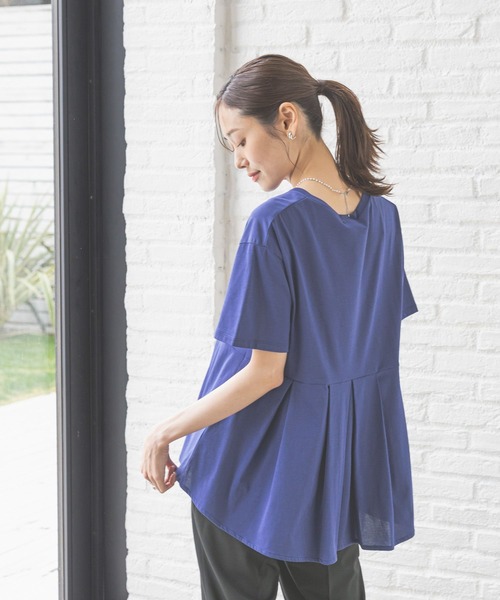 GLOBAL WORK（グローバルワーク）の「快適ペプラムプルオーバー半袖/289382（Tシャツ/カットソー・レディース・チャコールグレー/ブラック/アイボリー/ブルー系その他5・MEDIUM/LARGE）」の11枚目の写真