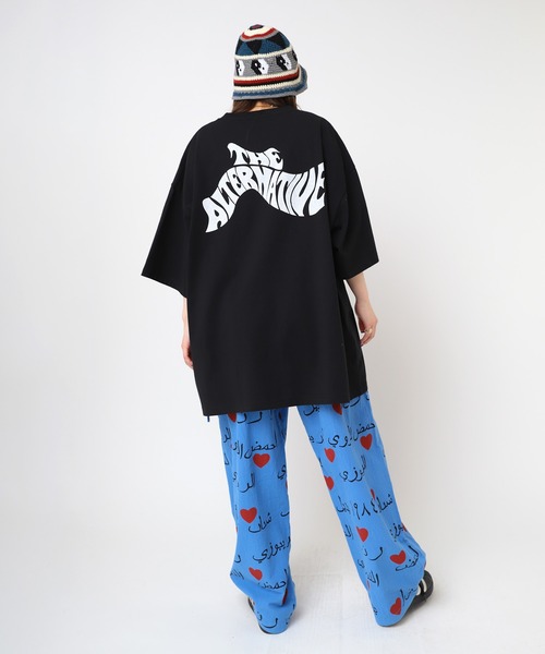RNA（アールエヌエー）の「M2468 PUBLIC WOLF BIG T（Tシャツ/カットソー・レディース・ブラック/ミント/ホワイト/ライトパープル・MEDIUM）」の9枚目の写真