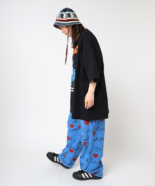 RNA（アールエヌエー）の「M2468 PUBLIC WOLF BIG T（Tシャツ/カットソー・レディース・ブラック/ミント/ホワイト/ライトパープル・MEDIUM）」の8枚目の写真
