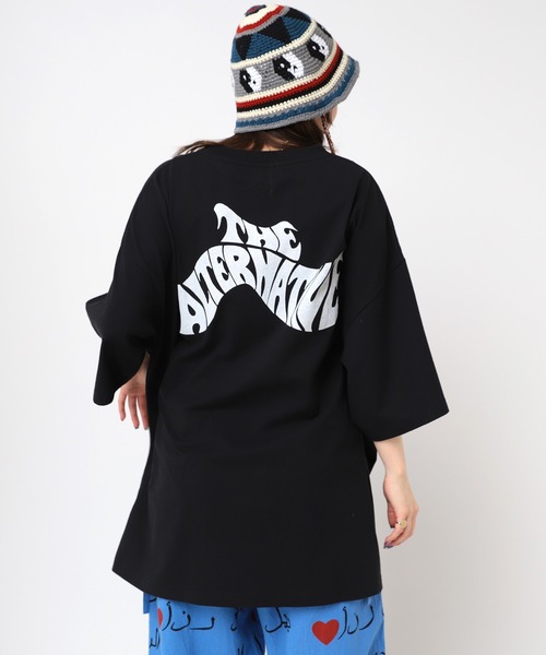 RNA（アールエヌエー）の「M2468 PUBLIC WOLF BIG T（Tシャツ/カットソー・レディース・ブラック/ミント/ホワイト/ライトパープル・MEDIUM）」の6枚目の写真