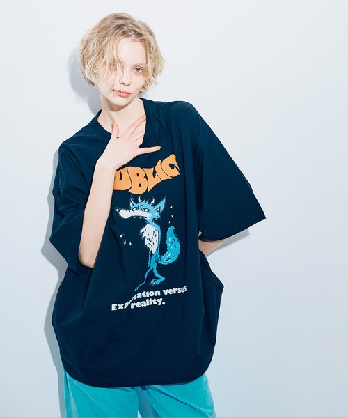 RNA（アールエヌエー）の「M2468 PUBLIC WOLF BIG T（Tシャツ/カットソー・レディース・ブラック/ミント/ホワイト/ライトパープル・MEDIUM）」の11枚目の写真