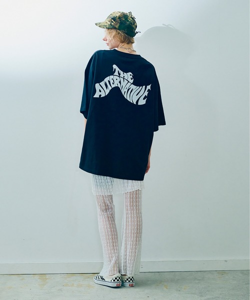 RNA（アールエヌエー）の「M2468 PUBLIC WOLF BIG T（Tシャツ/カットソー・レディース・ブラック/ミント/ホワイト/ライトパープル・MEDIUM）」の14枚目の写真