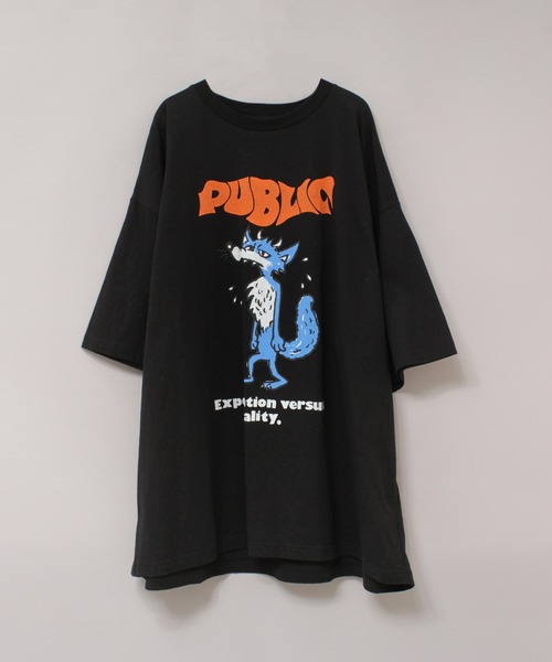 RNA（アールエヌエー）の「M2468 PUBLIC WOLF BIG T（Tシャツ/カットソー・レディース・ブラック/ミント/ホワイト/ライトパープル・MEDIUM）」の20枚目の写真