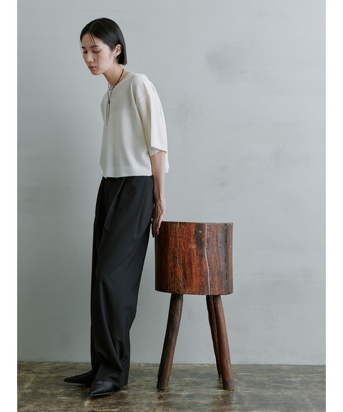 MIESROHE（ミースロエ）の「ﾘﾗｸｼｰｺｸｰﾝﾊﾟﾝﾂ（その他パンツ・レディース・アイボリー/ブラック/グレー・0/1）」の10枚目の写真