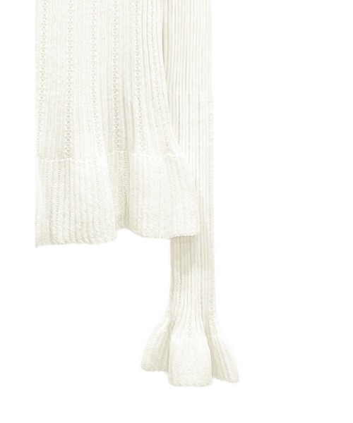 Her lip to - her lip to ロングカーディガン Frill Knit Cardigan（カーディガン/ボレロ）｜Her lip to（ハー