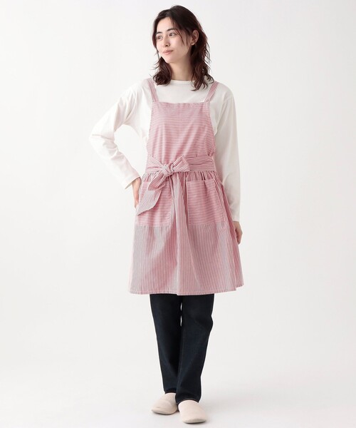 セール】ストライプエプロン（エプロン）｜Afternoon Tea