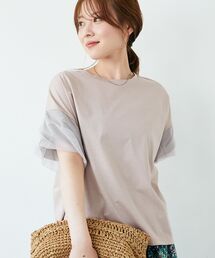 le.coeur blanc | チュールねじりスリーブフレンチプルオーバー(Tシャツ/カットソー)