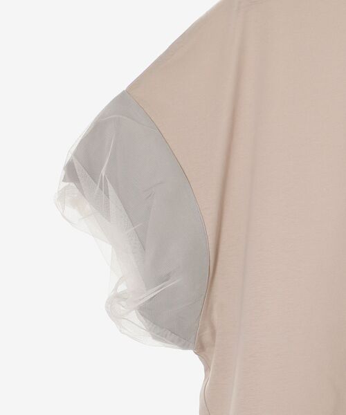 le.coeur blanc（ルクールブラン）の「《手洗い可能》チュールねじりスリーブフレンチプルオーバー（Tシャツ/カットソー・レディース・ブラック/グレイッシュベージュ/オフホワイト/ベージュ・38）」の14枚目の写真