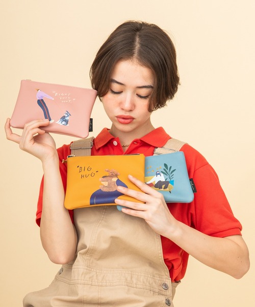 ACCOMMODE（アコモデ）の「エリクリン/フラットポーチ（ポーチ・レディース・イエロー/ピンク/ブルー・FREE）」の7枚目の写真