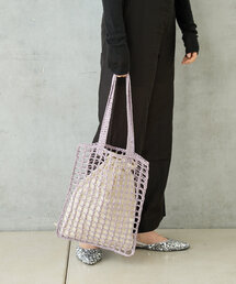 BIRTHDAY BAR | ペーパー手編みメッシュフラットバッグ(トートバッグ)