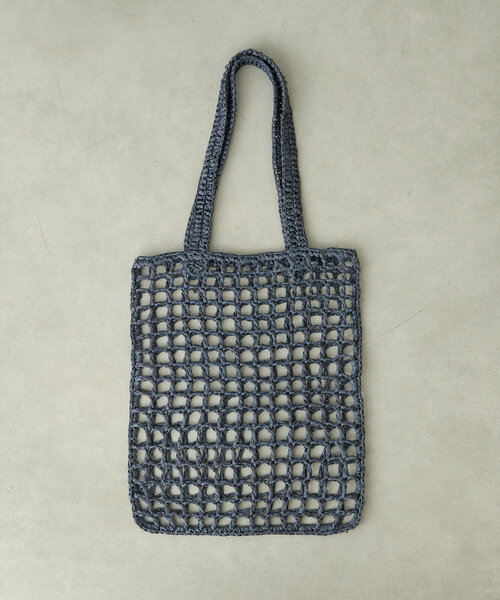 BIRTHDAY BAR（バースデイバー）の「ペーパー手編みメッシュフラットバッグ（トートバッグ・レディース・ベージュ/グレー/パープル/ネイビー・0）」の21枚目の写真
