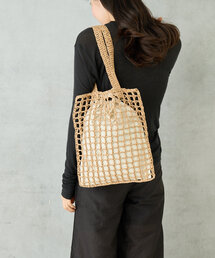 BIRTHDAY BAR | ペーパー手編みメッシュフラットバッグ(トートバッグ)