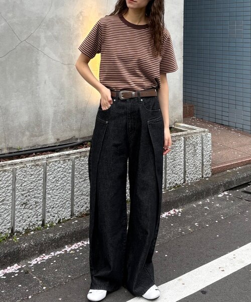 CIAOPANIC TYPY（チャオパニックティピー）の「【UNISEX】ミニボーダーTEE（Tシャツ/カットソー・レディース・ブラウン/グリーン/ブルー・MEDIUM/LARGE）」の20枚目の写真