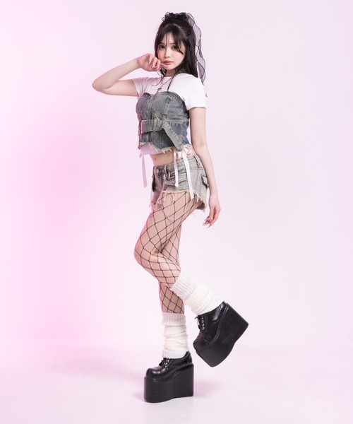 【正規品】d.i.a. ギャル 切りっぱなし ペイント ショーパン 25インチ ギャルデニムショートパンツ（デニムパンツ）｜Diable baiser