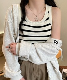 Ritzy（リッツィー）の「8色展開 ボーダー柄&無地 タンクトップ（タンクトップ）」