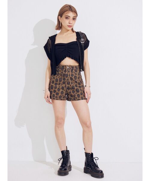 EVRIS（エヴリス）の「メッシュジップアップニットベスト（ニット/セーター・レディース・アイボリー/ブラック/ブルー・FREE）」の9枚目の写真