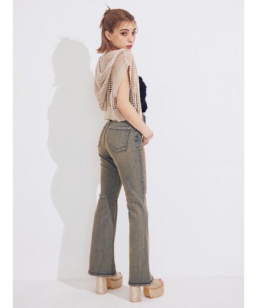 EVRIS（エヴリス）の「メッシュジップアップニットベスト（ニット/セーター・レディース・アイボリー/ブラック/ブルー・FREE）」の14枚目の写真