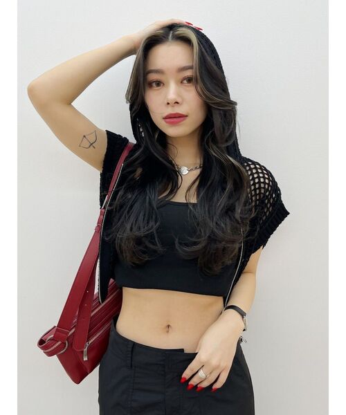 EVRIS（エヴリス）の「メッシュジップアップニットベスト（ニット/セーター・レディース・アイボリー/ブラック/ブルー・FREE）」の18枚目の写真