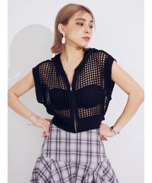 EVRIS | メッシュジップアップニットベスト(ニット/セーター)