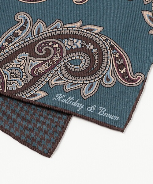 BEAMS F（ビームスエフ）の「Holliday ＆ Brown / シルク ペイズリー柄 チーフ（ハンカチ/ハンドタオル・メンズ・ブラウン系その他3/レッド系その他7・ONE SIZE）」の5枚目の写真