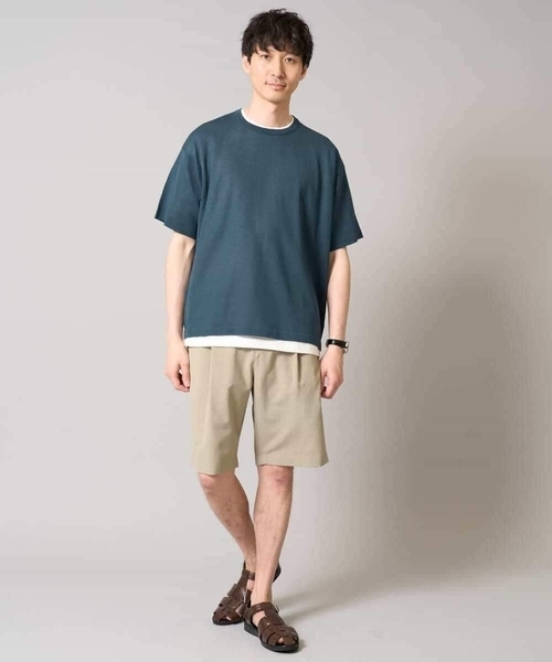 a.v.v（アーヴェヴェ）の「【2SET/洗濯機で洗える】シアーニットアンサンブル（アンサンブル・メンズ・ダークグリーン/ブラック・46/48）」の21枚目の写真