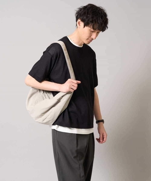 a.v.v（アーヴェヴェ）の「【2SET/洗濯機で洗える】シアーニットアンサンブル（アンサンブル・メンズ・ダークグリーン/ブラック・46/48）」の7枚目の写真