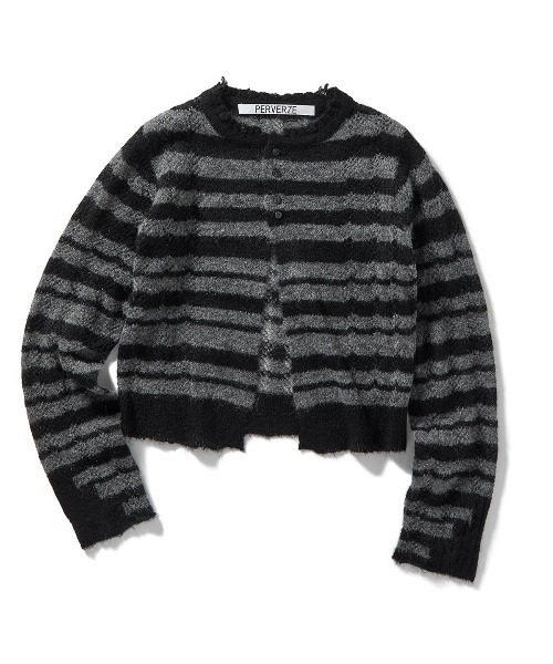 PERVERZE（パーバーズ）の「Dip-dye Rib Knit Cardigan