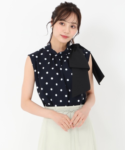 ノーメント コットンレーヨンビッグリボンブラウス normment 2025秋冬新作 レディース 国内正規品 コットンレーヨンビッグリボンブラウス | normment official shop