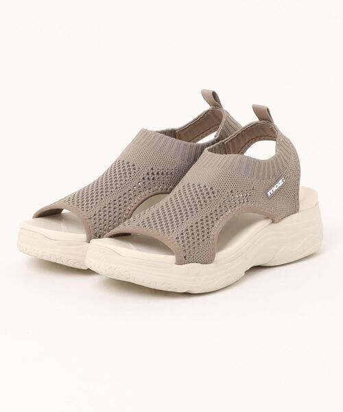 moz(モズ)の「【MOZ】モズ 厚底カバードニットサンダル MZ-51101(サンダル・レディース・ベージュ/ブラック/グレイッシュベージュ・S/M/L/LL)」の3枚目の写真