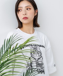 OUTDOOR EXCHANGE（アウトドアエクスチェンジ）の「【OUTDOOR EXCHANGE/アウトドアエクスチェンジ】アニマルプリント クルーネックTシャツ オーバーサイズ（Tシャツ/カットソー）」