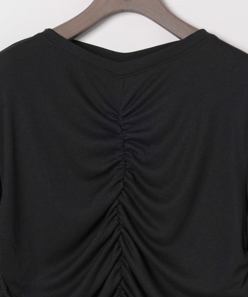 eL】Sheer Shirring Tee/459689（Tシャツ/カットソー）｜eL