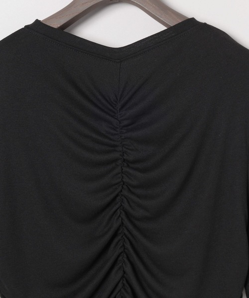 eL（エル）の「【eL】Sheer Shirring Tee/459689（Tシャツ/カットソー・レディース・ブラック/オフホワイト/グレー・FREE）」の8枚目の写真