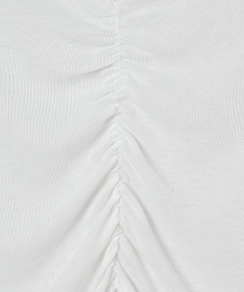 eL（エル）の「【eL】Sheer Shirring Tee/459689（Tシャツ/カットソー・レディース・ブラック/オフホワイト/グレー・FREE）」の9枚目の写真