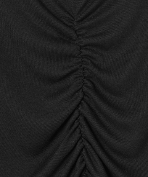 eL（エル）の「【eL】Sheer Shirring Tee/459689（Tシャツ/カットソー・レディース・ブラック/オフホワイト/グレー・FREE）」の10枚目の写真