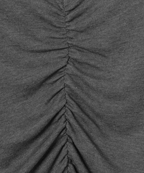 eL（エル）の「【eL】Sheer Shirring Tee/459689（Tシャツ/カットソー・レディース・ブラック/オフホワイト/グレー・FREE）」の11枚目の写真