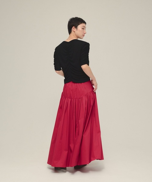 eL（エル）の「【eL】Sheer Shirring Tee/459689（Tシャツ/カットソー・レディース・ブラック/オフホワイト/グレー・FREE）」の20枚目の写真