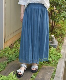 axes femme | 裾レース楊柳ワイドパンツ(その他パンツ)