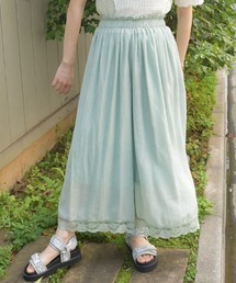 axes femme | 裾レース楊柳ワイドパンツ(その他パンツ)