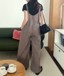 Rejoule（リジュール）の「ストラップデザイン バックボタンオールインワン（つなぎ/オールインワン）」