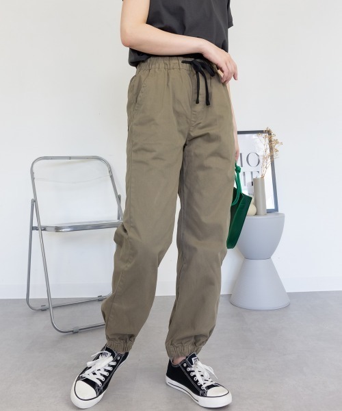 RCD(アールシーディー)の「ゆったりジョガーパンツ(チノパンツ・レディース・ベージュ/ライトカーキ/ブラック・M/L/LL/3L/4L)」の15枚目の写真