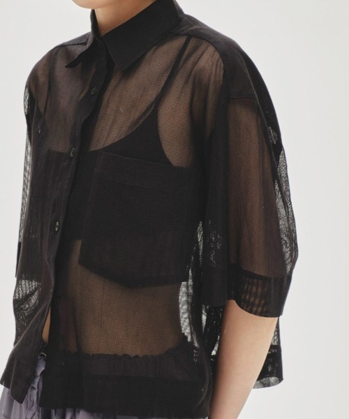 ＼SALE50%OFF／土日も即日発送/TODAYFUL トゥデイフル Mesh Short Shirts 12510407  2025spring/summer 2025春夏 キャンセル返品不可 TODAYFUL ＼SALE50%OFF／即日発送/TODAYFUL トゥデイフル Mesh