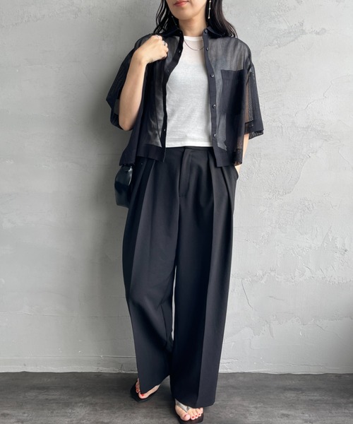 ＼SALE50%OFF／土日も即日発送/TODAYFUL トゥデイフル Mesh Short Shirts 12510407  2025spring/summer 2025春夏 キャンセル返品不可 TODAYFUL ＼SALE50%OFF／即日発送/TODAYFUL トゥデイフル Mesh