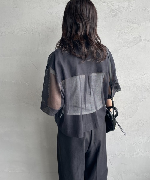 ＼SALE50%OFF／土日も即日発送/TODAYFUL トゥデイフル Mesh Short Shirts 12510407  2025spring/summer 2025春夏 キャンセル返品不可 TODAYFUL ＼SALE50%OFF／即日発送/TODAYFUL トゥデイフル Mesh