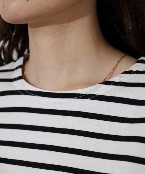 tシャツ EGLANTINE ハート刺繍ポケット フレンチスリーブカットソー レディース セール】EGLANTINE ハート刺繍ポケット フレンチスリーブ