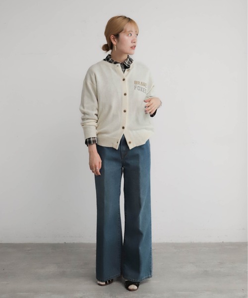 あ出品 フォックス刺繍 クルーネックカーデ | NOMBRE IMPAIR