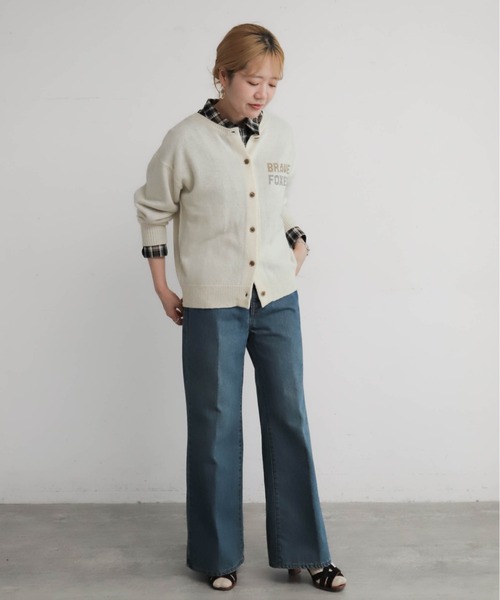 フォックス刺繍 クルーネックカーデ | NOMBRE IMPAIR