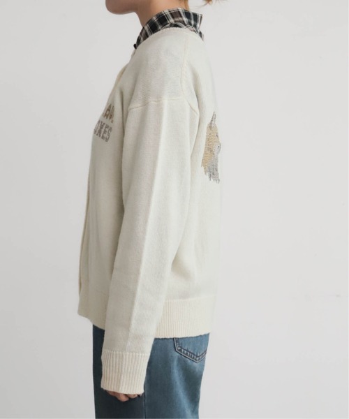 即購入可 ありさか 刺繍クルーネック Lサイズ 値下げ待ちのいいね不可 フォックス刺繍 クルーネックカーデ | NOMBRE IMPAIR