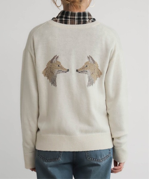 フォックス刺繍 クルーネックカーデ | NOMBRE IMPAIR